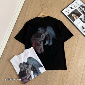 ブランド 偽物 激安 通販快適な着心地限定版プリント半袖Tシャツオフホワイト