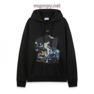 off white 25 ss新型フィギュア460 gゆったり版キャップ付きパーカー