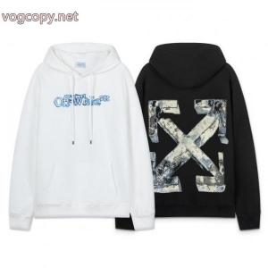 offwhite25ss新型矢印460グラム連帽パーカー