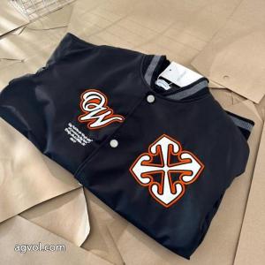 OFF WHITE背中イーグルシートタオル刺繍野球ウェアコート