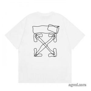 ブランド 通販 激安限定人気セール アイドル着用 大評判のデザインOff-White半袖Tシャツ