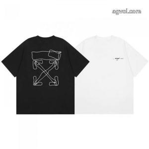 ブランド 通販 激安限定人気セール アイドル着用 大評判のデザインOff-White半袖Tシャツ