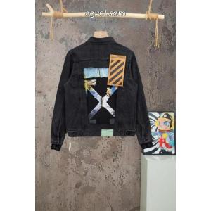 Off-White FW夢幻撥墨OW独占強力水洗い独占限定シリーズデニムジャケット
