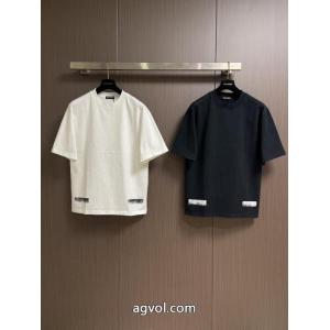 Off-white 2026 SS夏の新プリント柄コットン半袖Tシャツ