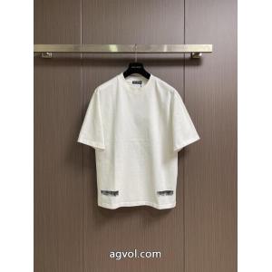 Off-white 2026 SS夏の新プリント柄コットン半袖Tシャツ