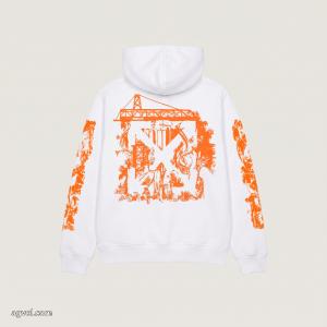 Off-White/2026限定アーティストスケッチ落書きロゴキャップパーカー