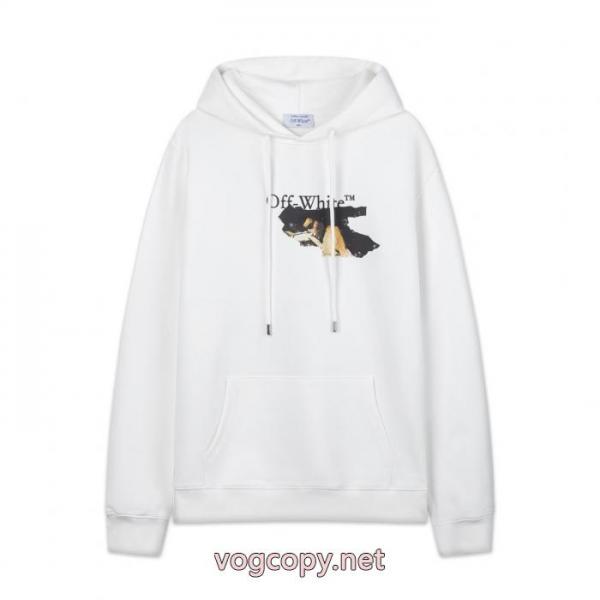 off white 25 ss新型フィギュア矢印460 gゆったり版フードパーカー 5 