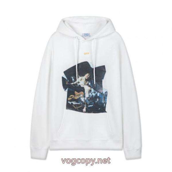 off white 25 ss新型フィギュア460 gゆったり版キャップ付きパーカー 1