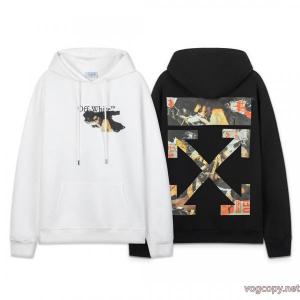 off white 25 ss新型フィギュア矢印460 gゆったり版フードパーカー