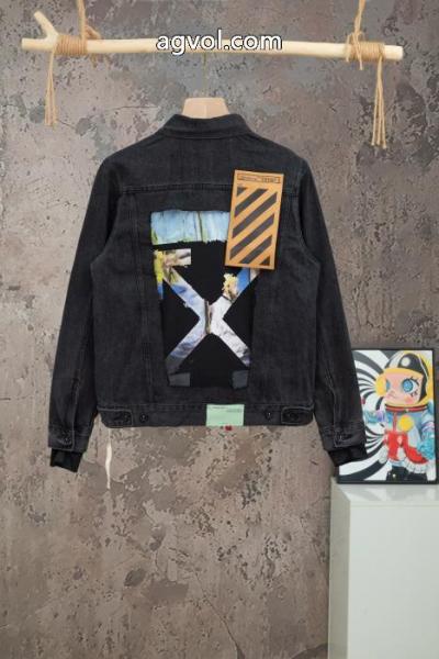 Off-White FW夢幻撥墨OW独占強力水洗い独占限定シリーズデニムジャケット 3