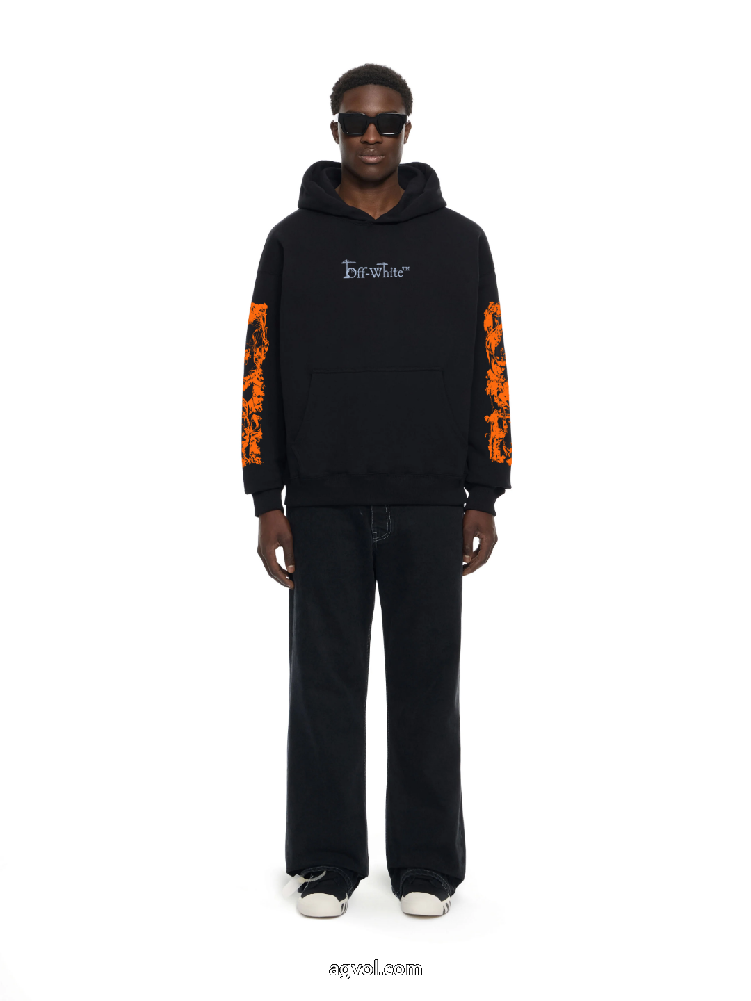 Off-White/2026限定アーティストスケッチ落書きロゴキャップパーカー 5